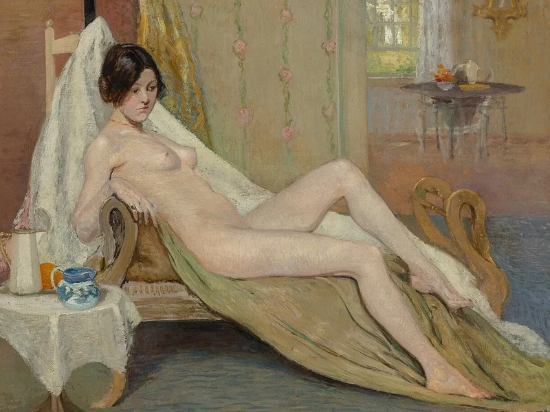 1868-Charles Bacon - Nudo femminile in un interno